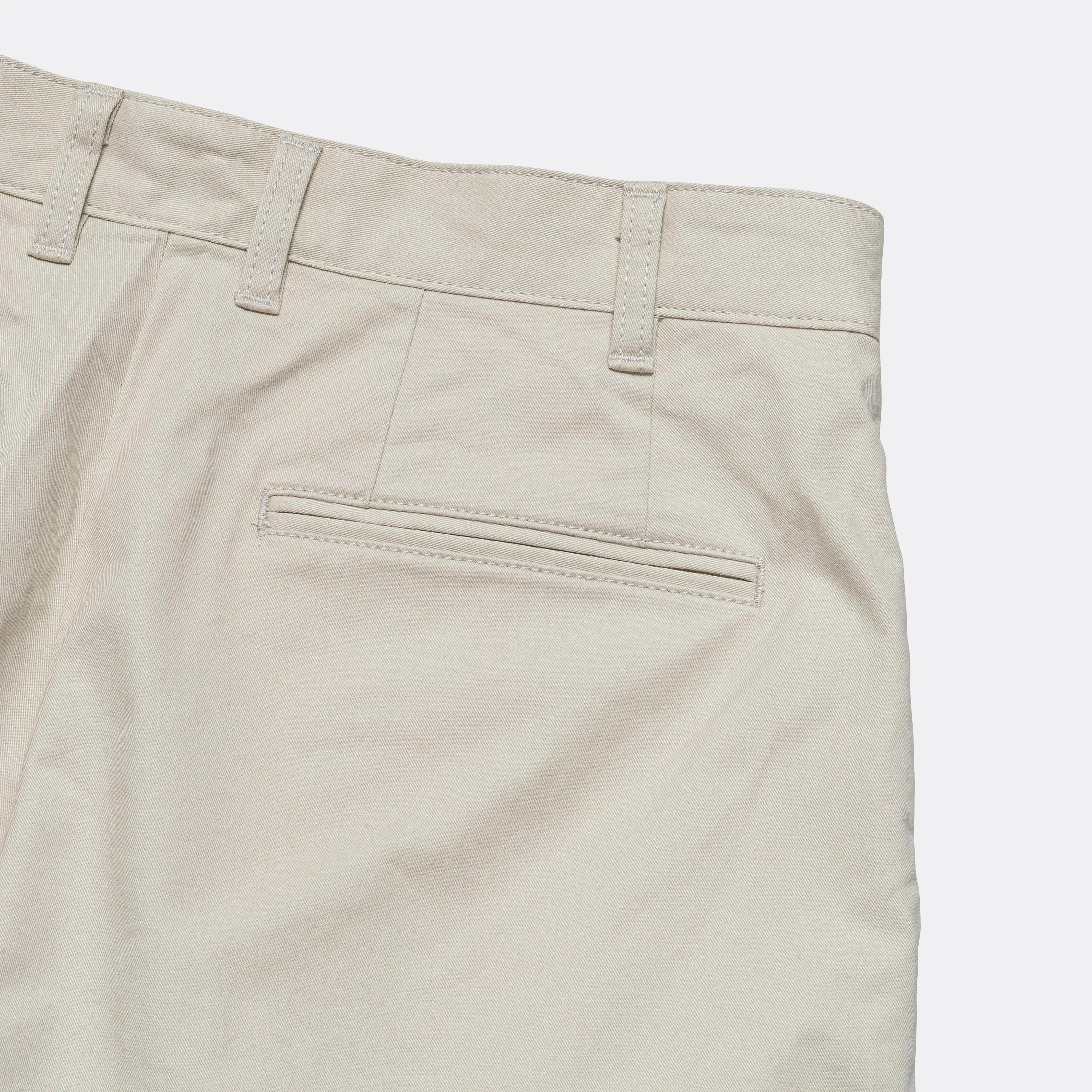 2 Pleats Trousers Twill - Cement