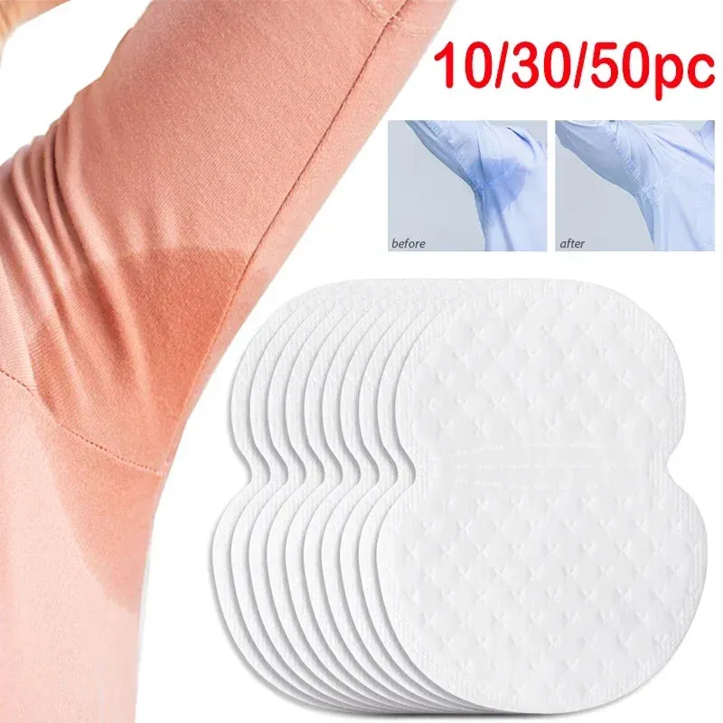 50pcs/set Underarm Pads Dress Clothing Perspiration Deodorant Pads Armpit Care Sweat Absorbent Pads Deodorant for Women Men