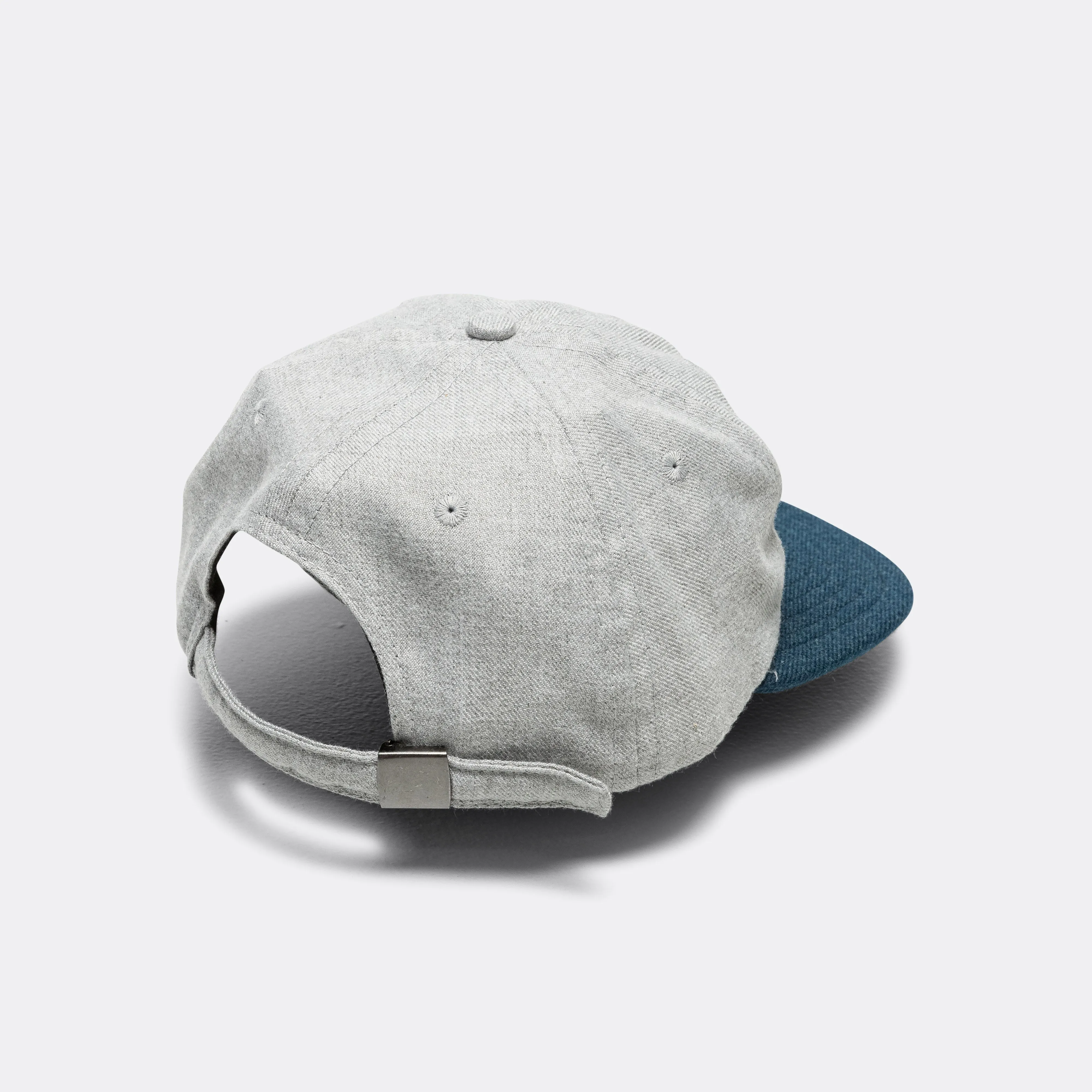 6 Panel Cap - Heather Grey/Royal Blue