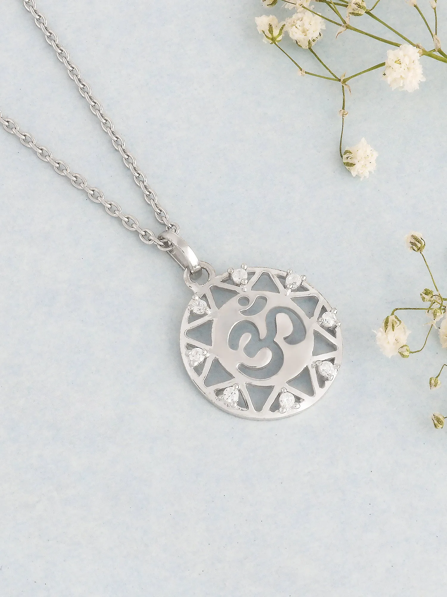 925 Silver Om Necklace