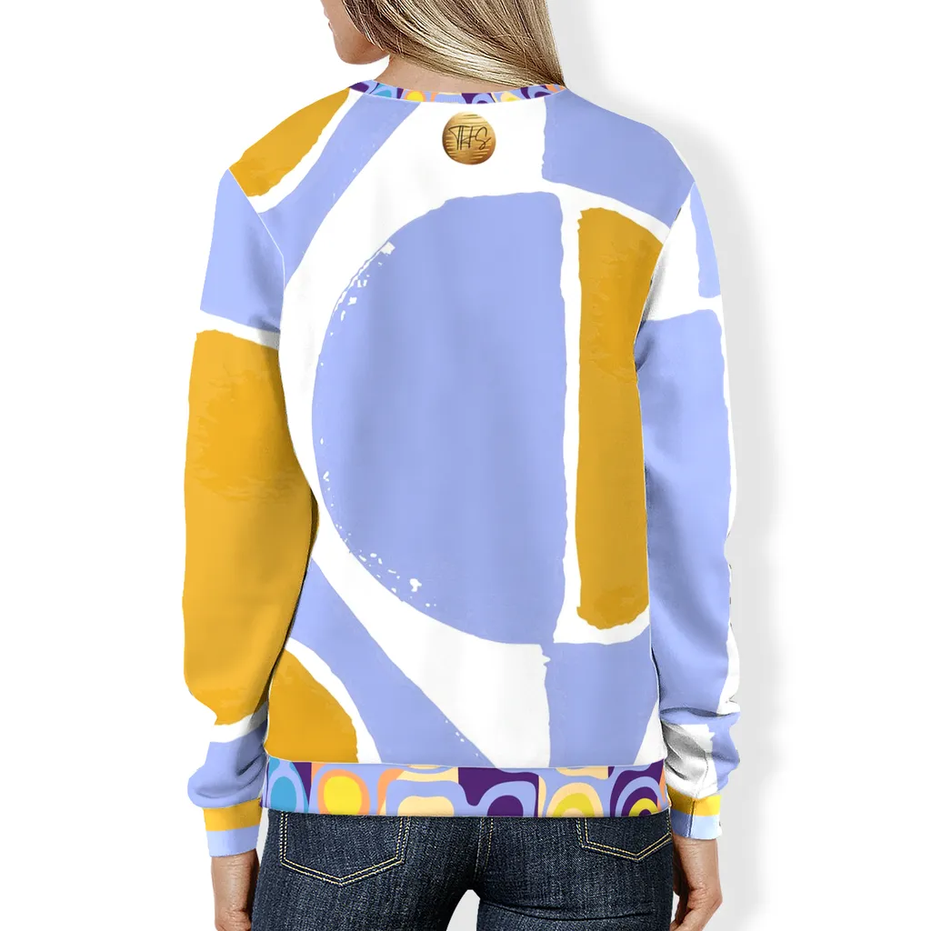 Abstract Blue Unisex Sweatshirt