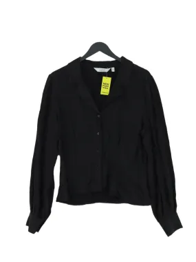 & Other Stories Women's Blouse UK 14 Black 100% Viscose