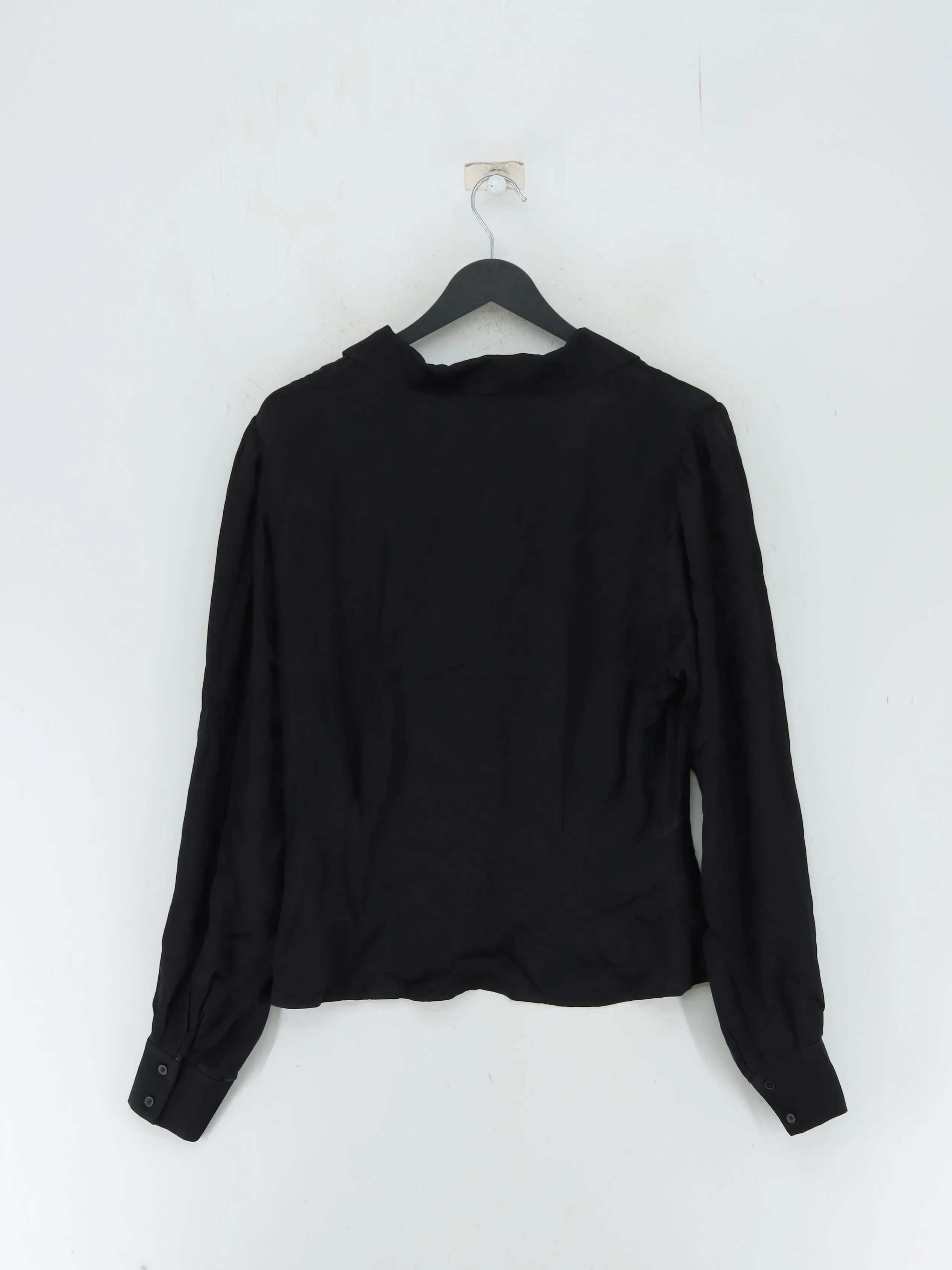 & Other Stories Women's Blouse UK 14 Black 100% Viscose