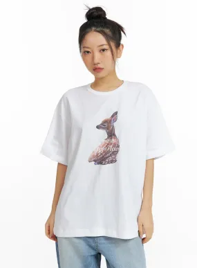 Animal Graphic Short-Sleeve Tee CF419