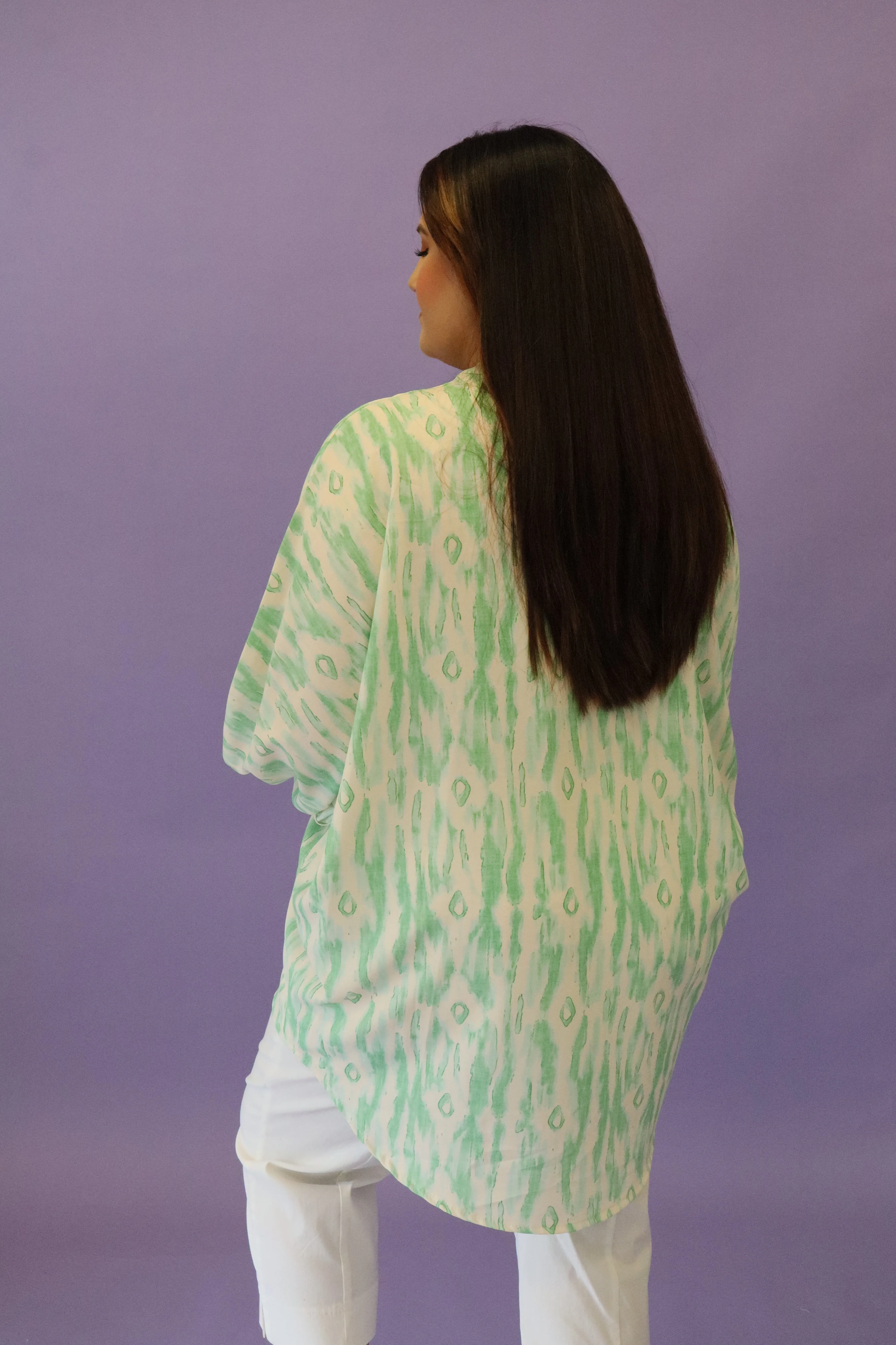 Ayla Print Blouse in Green