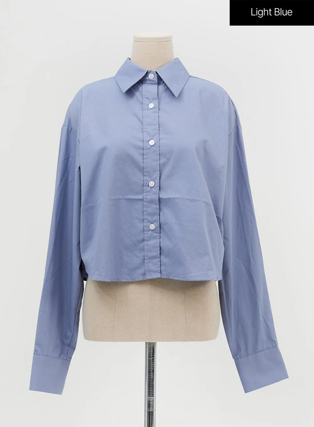 Basic Cropped Long Sleeve Shirt IG24