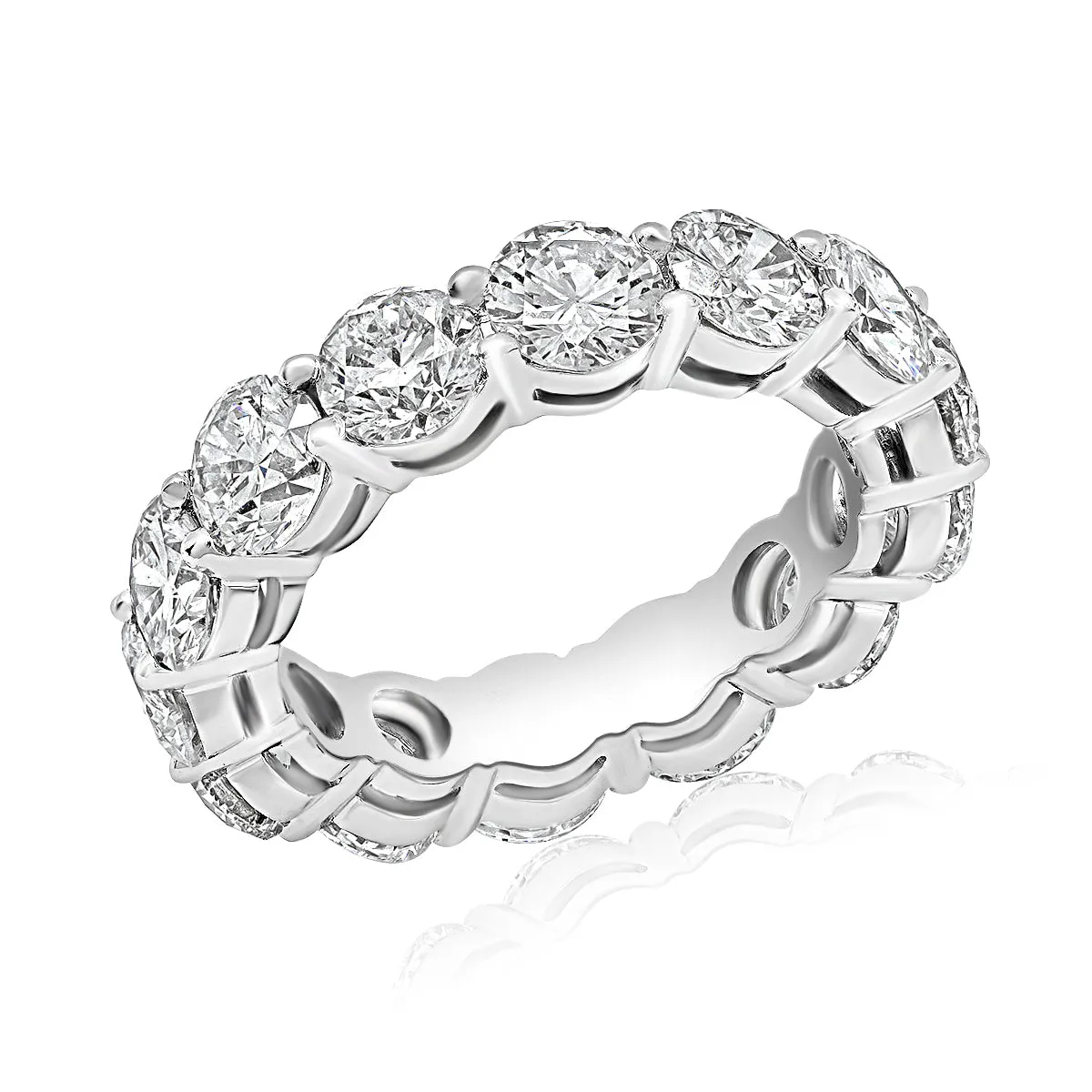 BELLE 7-8 Carat Round Cut Diamond Eternity Band in Platinum 50 pointer By Mike Nekta SIZE 4-9