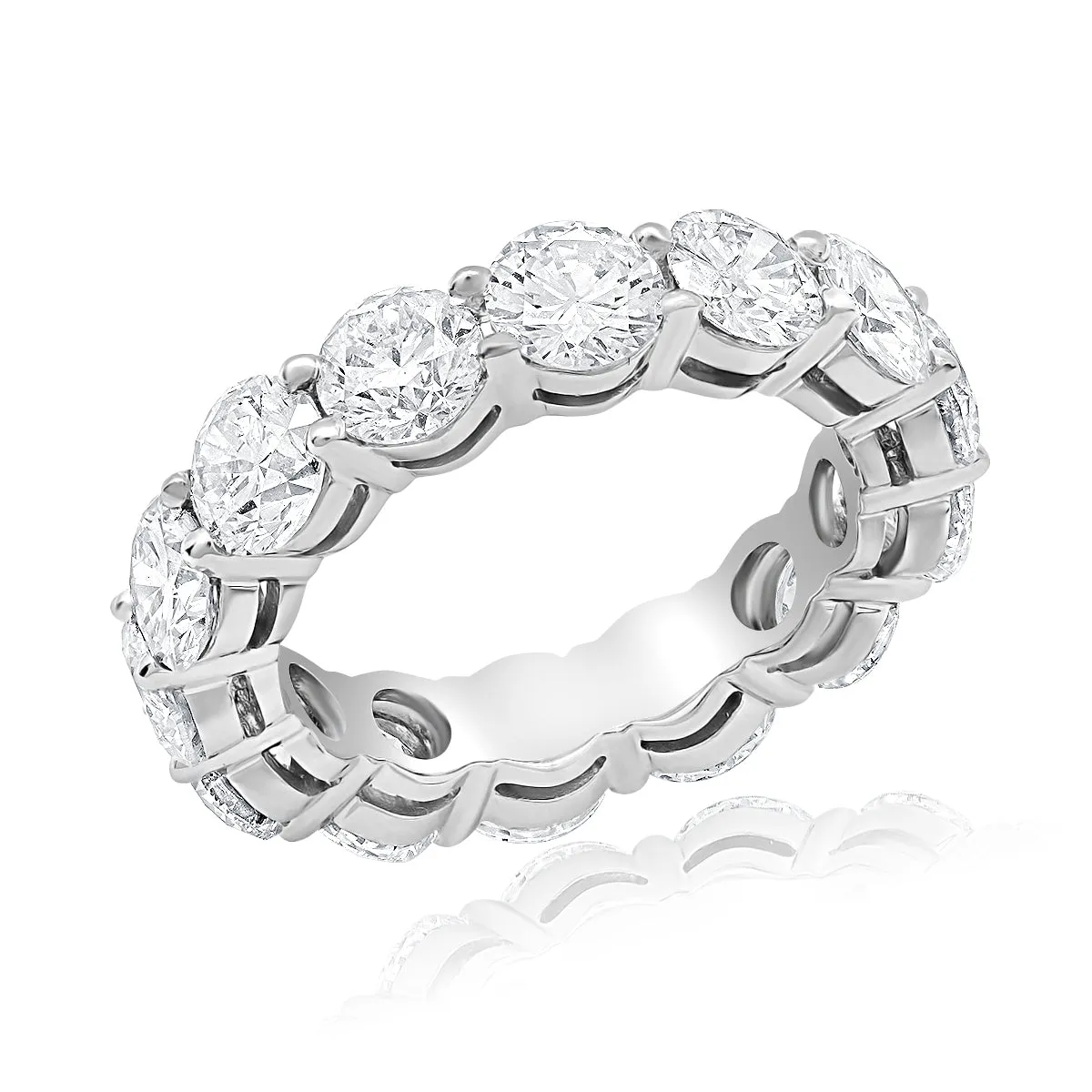 BELLE 7-8 Carat Round Cut Diamond Eternity Band in Platinum 50 pointer By Mike Nekta SIZE 4-9