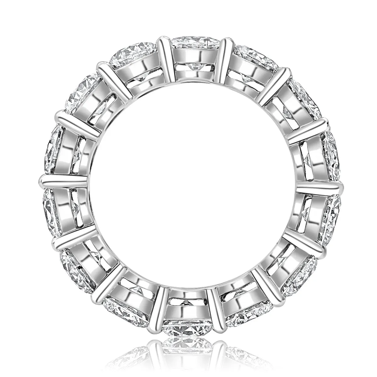 BELLE 7-8 Carat Round Cut Diamond Eternity Band in Platinum 50 pointer By Mike Nekta SIZE 4-9