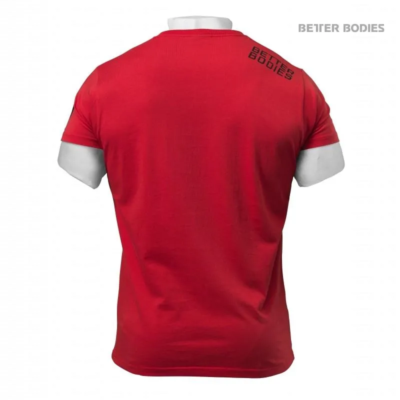 Better Bodies Basic Logo Tee - Bright Red