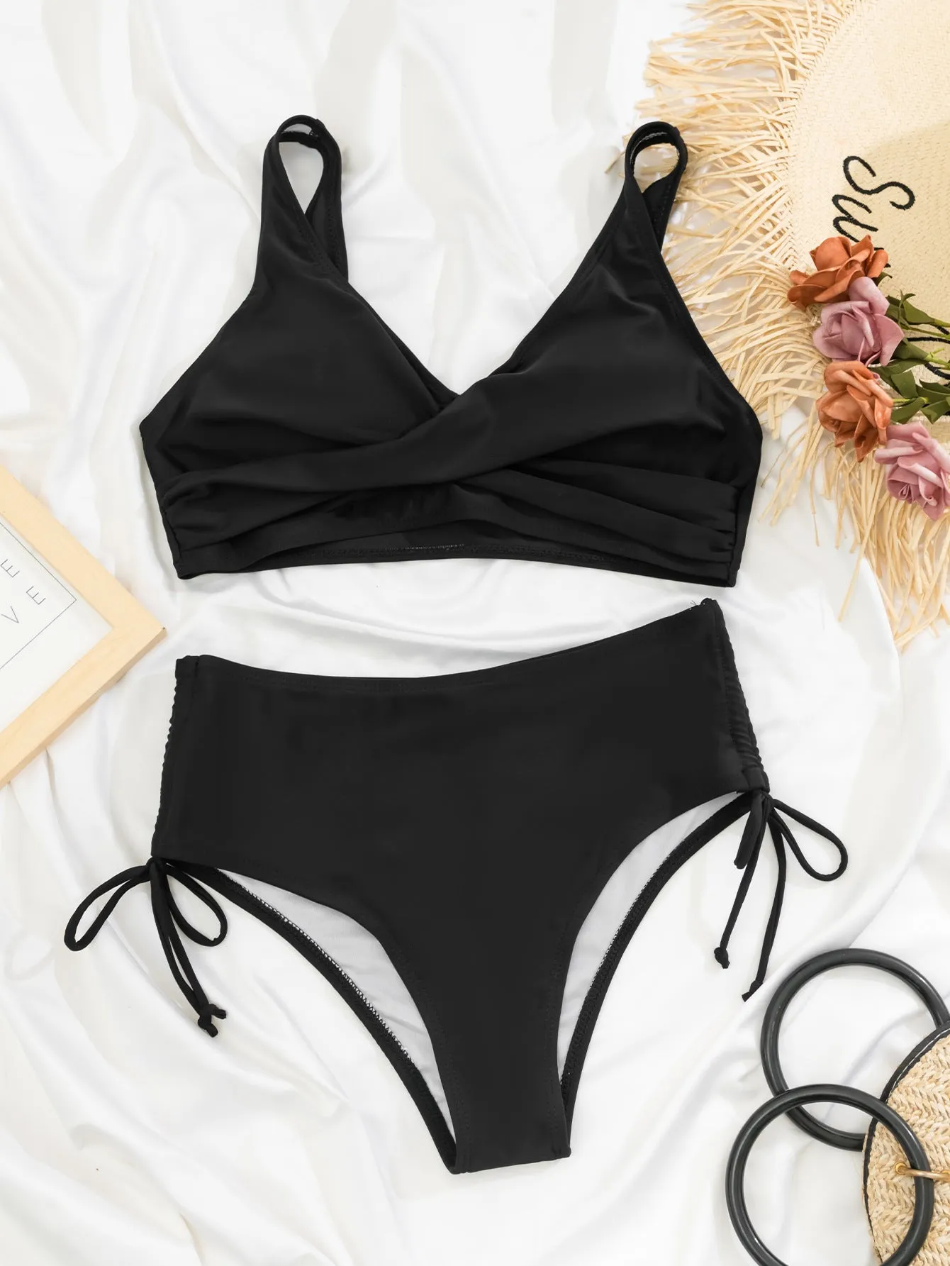 Bikini-Set „Sunset and Swim“ mit hoher Taille