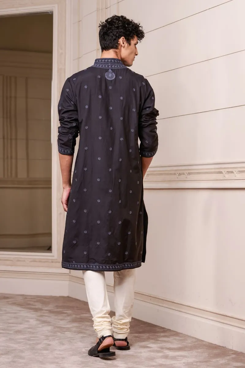 Black Chikankari Kurta Set