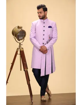 BluesnGreys Kurta Set in Indo Western Style - Rent