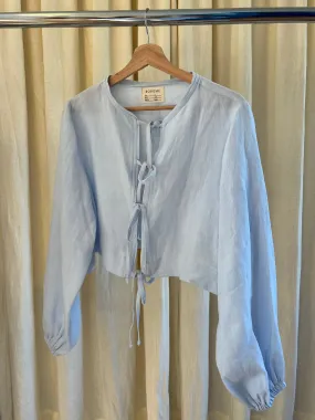 Bohème - Tie Top - Sky Linen