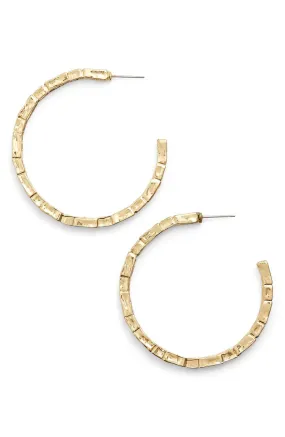 Brick hoop earrings