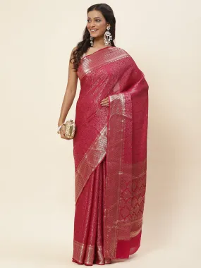 Brocade Woven Georgette Saree