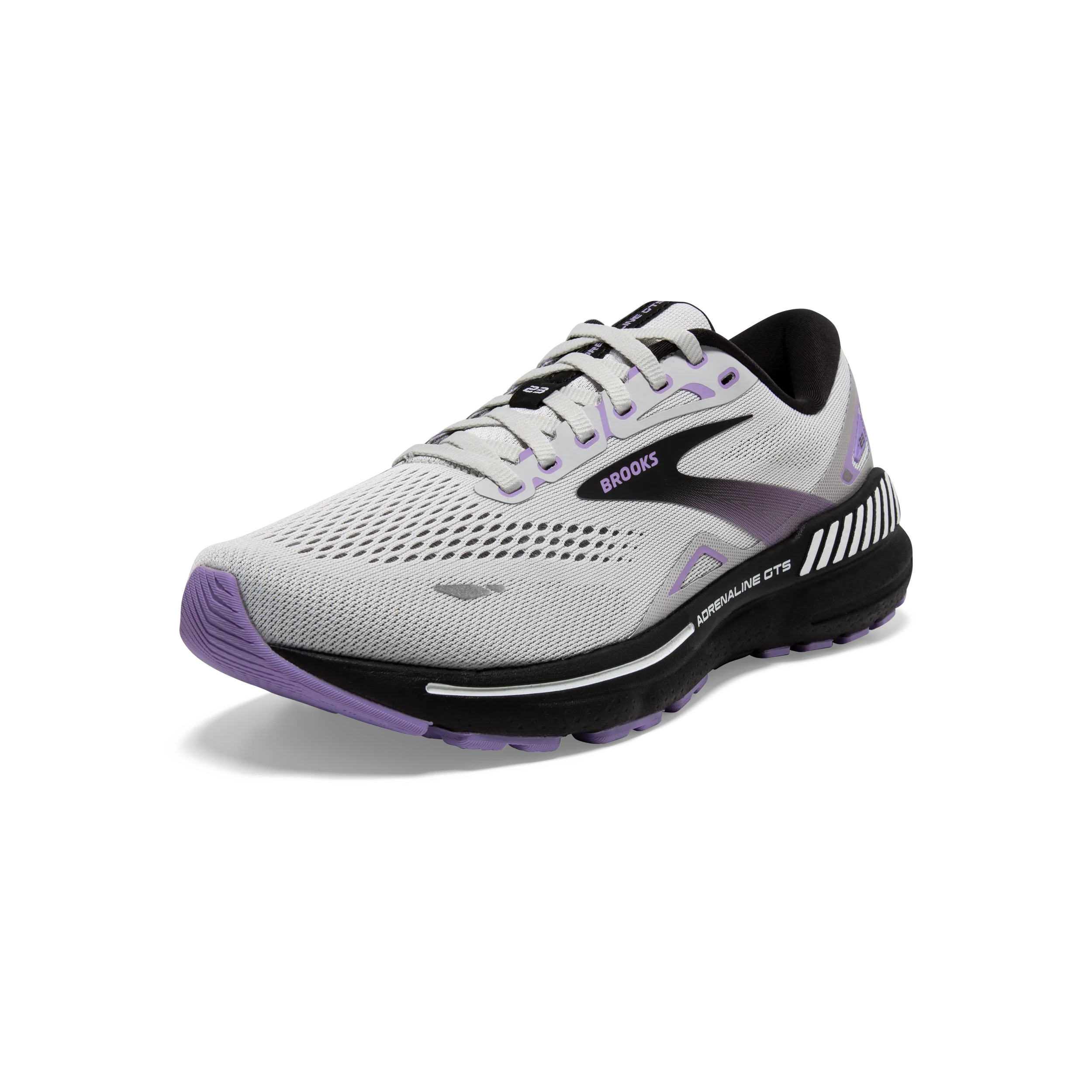 Brooks Adrenaline GTS 23 (2E Width) - Grey/Black/Purple (Womens)