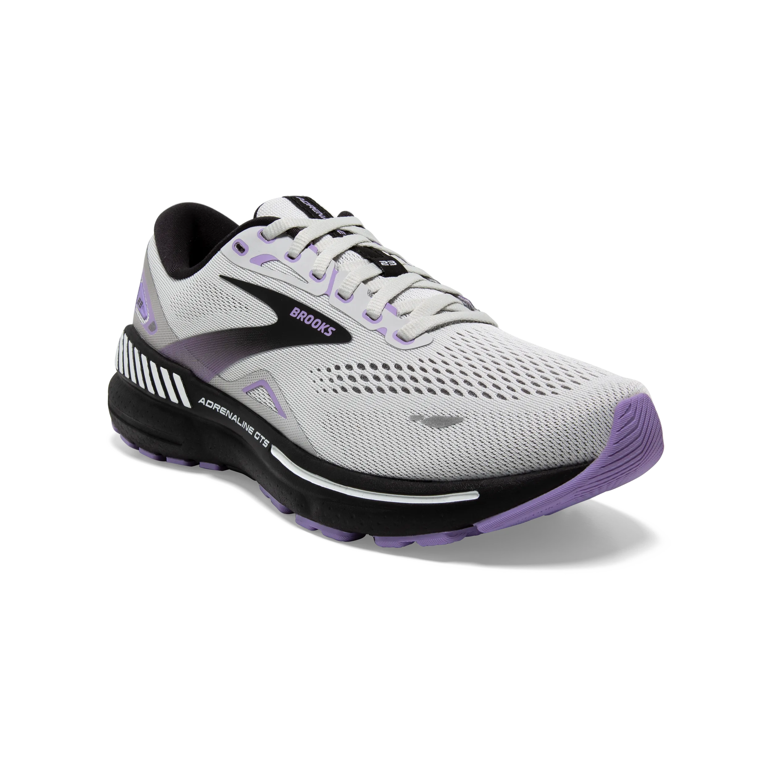 Brooks Adrenaline GTS 23 (2E Width) - Grey/Black/Purple (Womens)