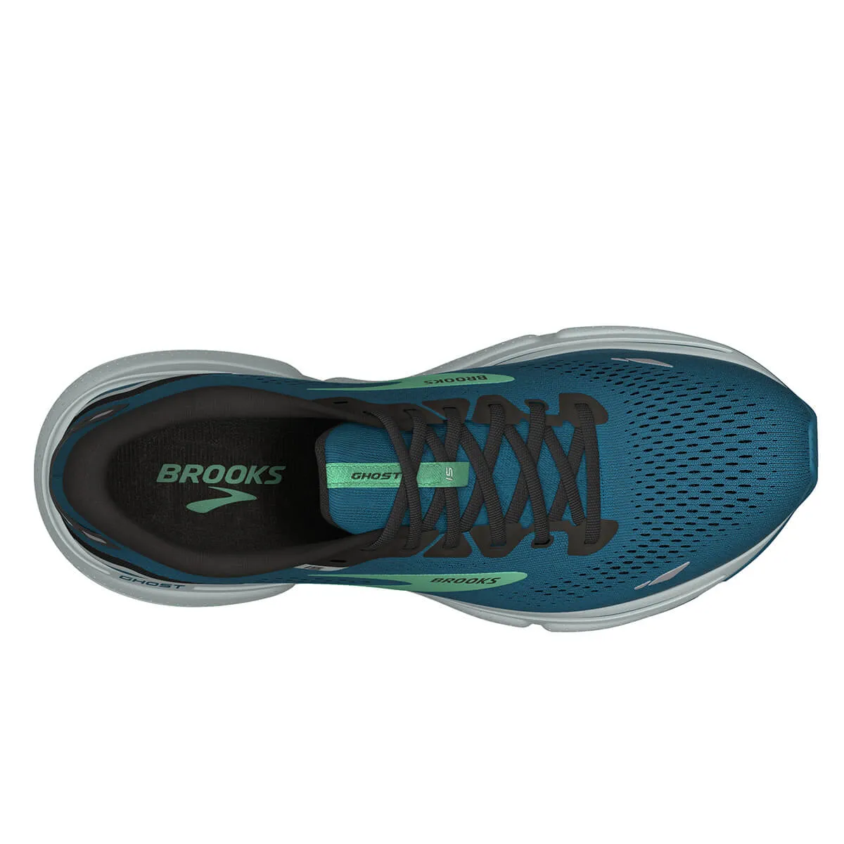 Brooks Ghost 15 Mens | Moroccan Blue/black/spring Bud