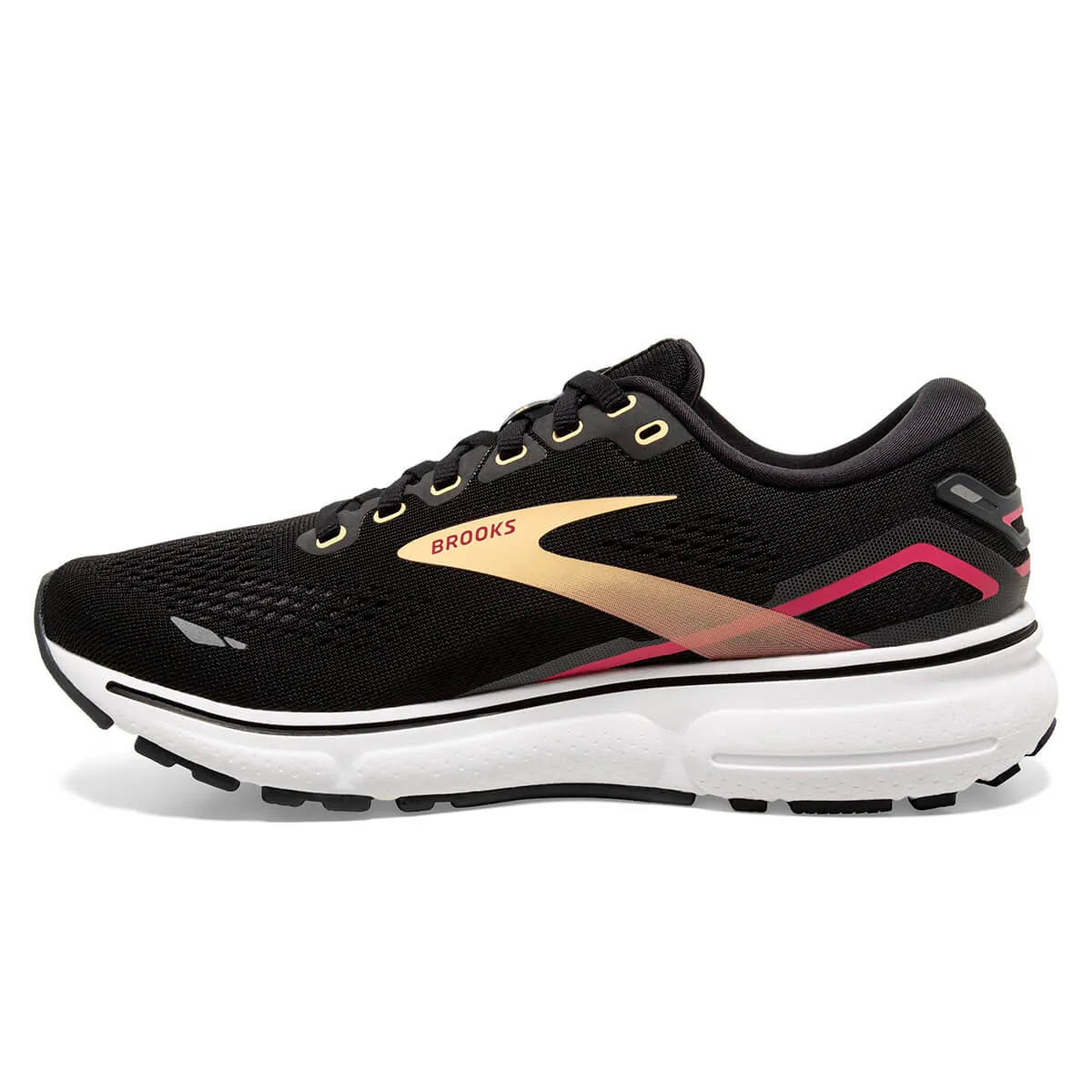 Brooks Ghost 15 Womens | Black/orange/raspberry