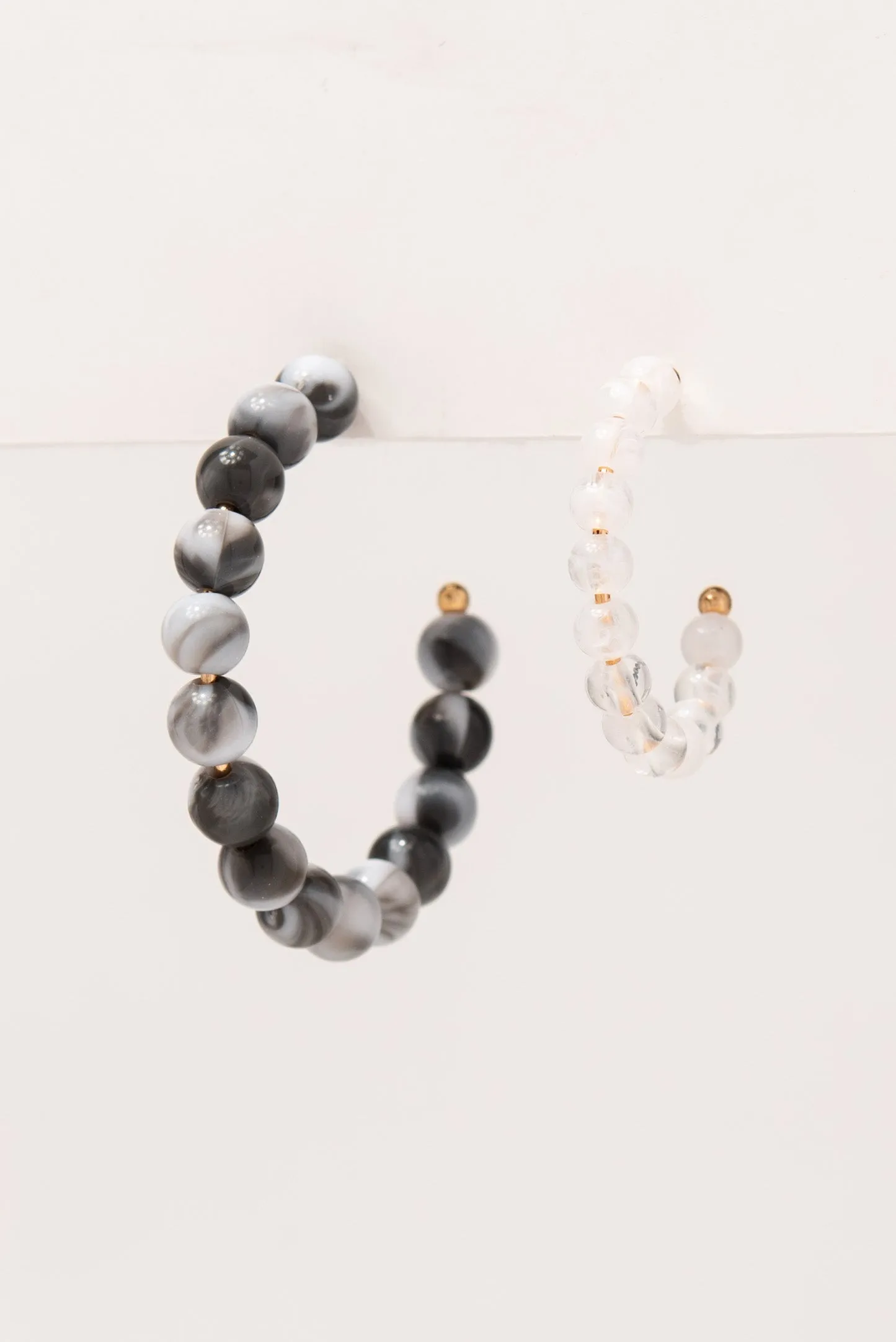 Cassie Beaded Hoop Earrings Set