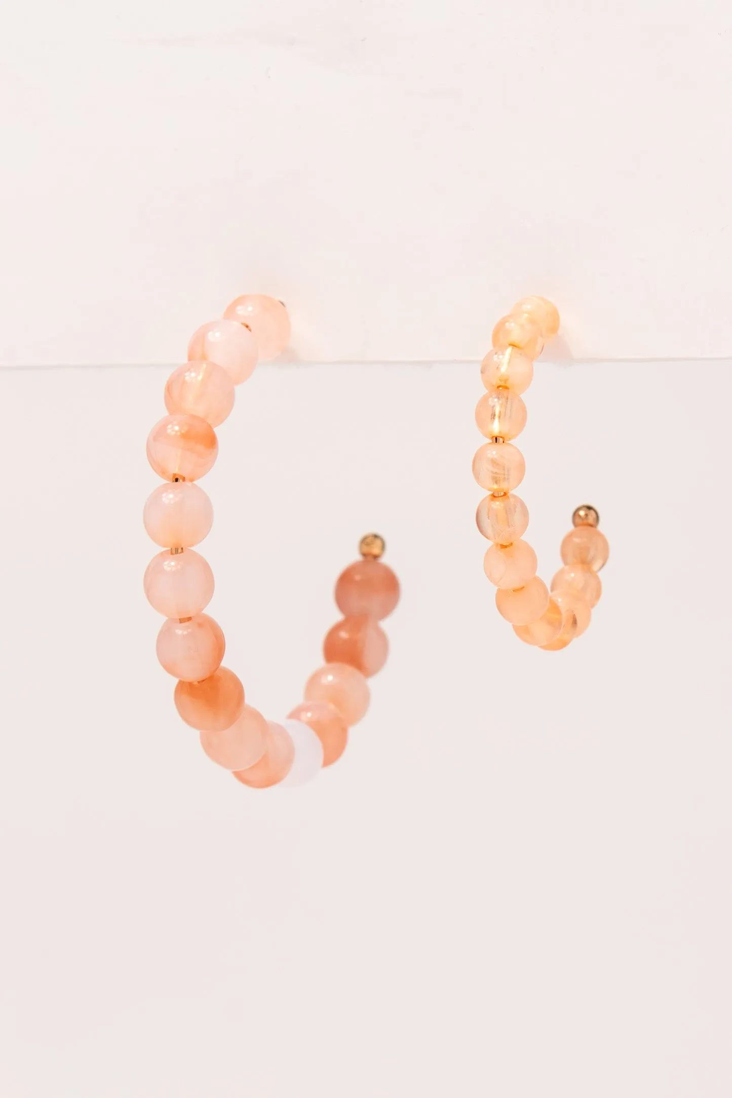 Cassie Beaded Hoop Earrings Set