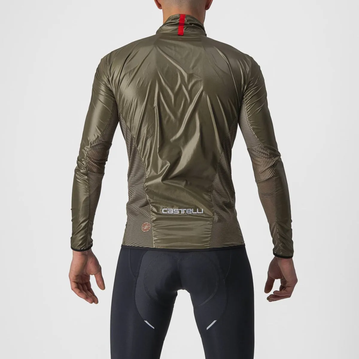 Castelli Men's Aria Shell Jacket/Moss Brown