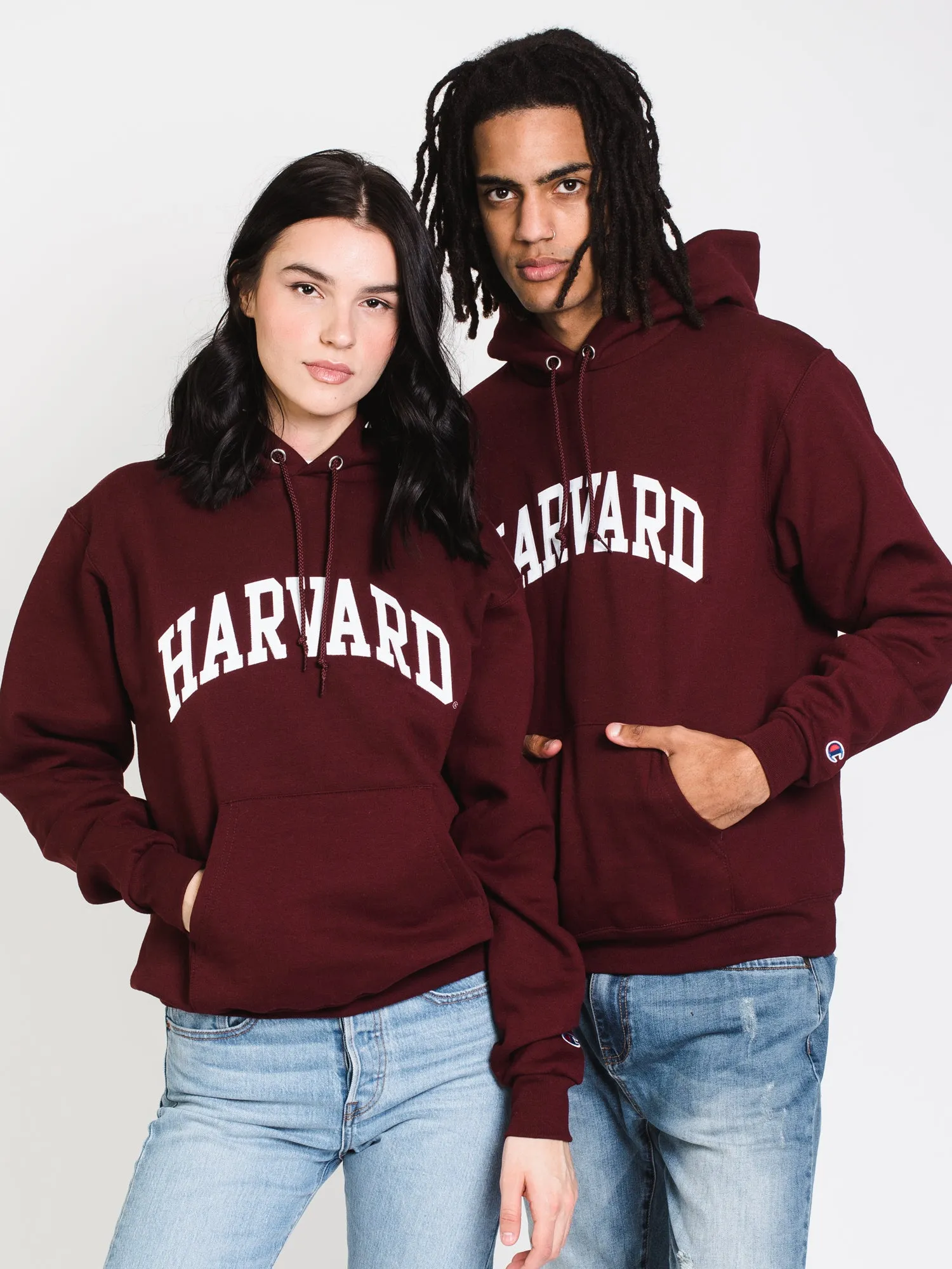 CHAMPION ECO POWERBLEND HARVARD UNIVERSITY HOODIE - CLEARANCE