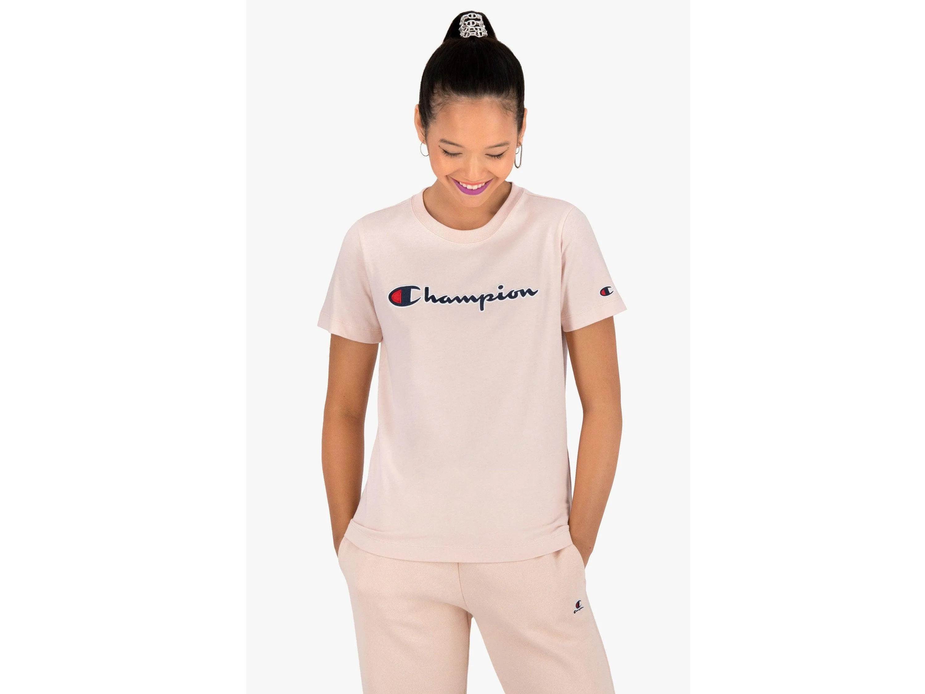 CHAMPION T-Shirt Logo Rosa 114472