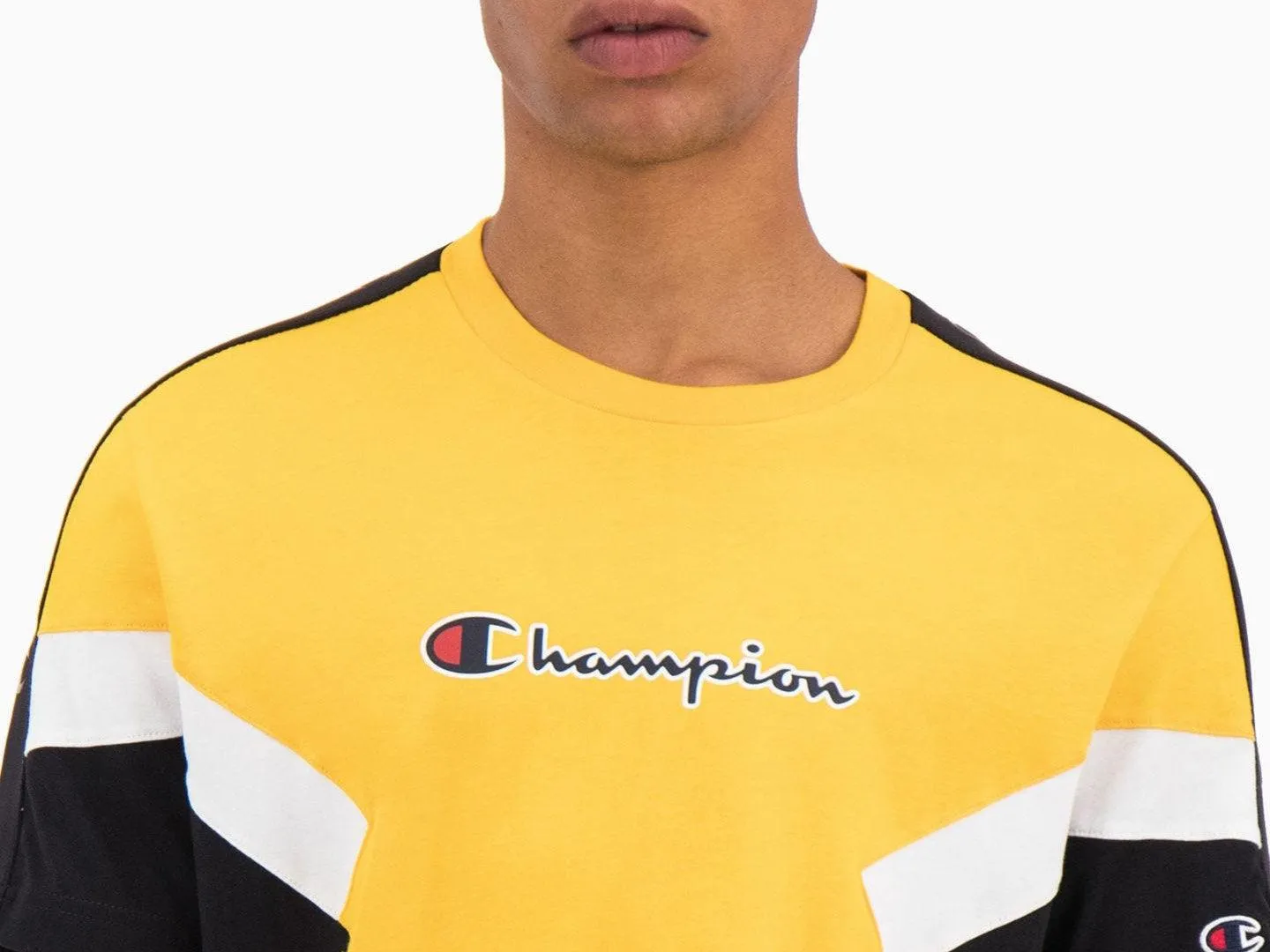 CHAMPION T-Shirt Logo Yellow White Black 214789