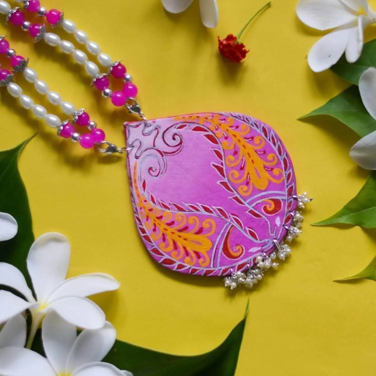 Charita Handpainted Pink (Necklace)