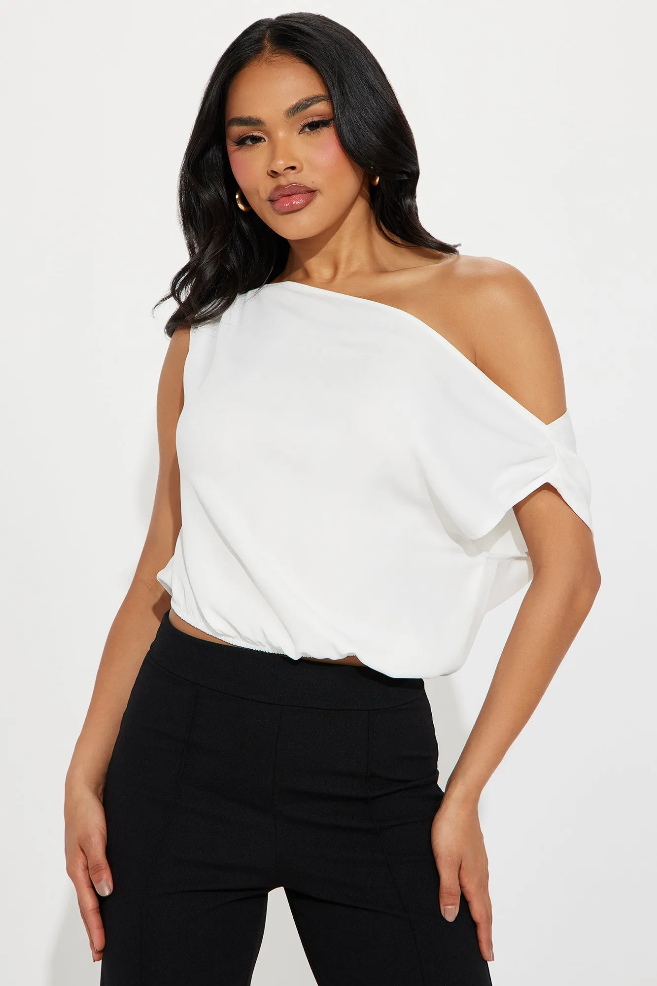 Come And Go Blouse Top - Ivory