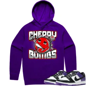 Court Purple Dunks Hoodie to Match - RED CHERRY BOMBS