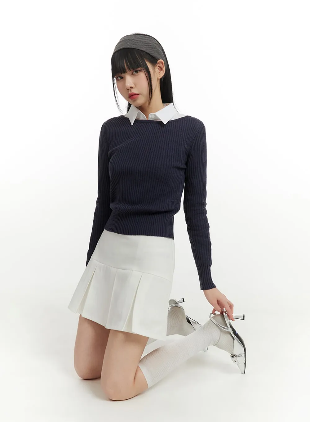 Cozy Solid Knit Sweater IM406