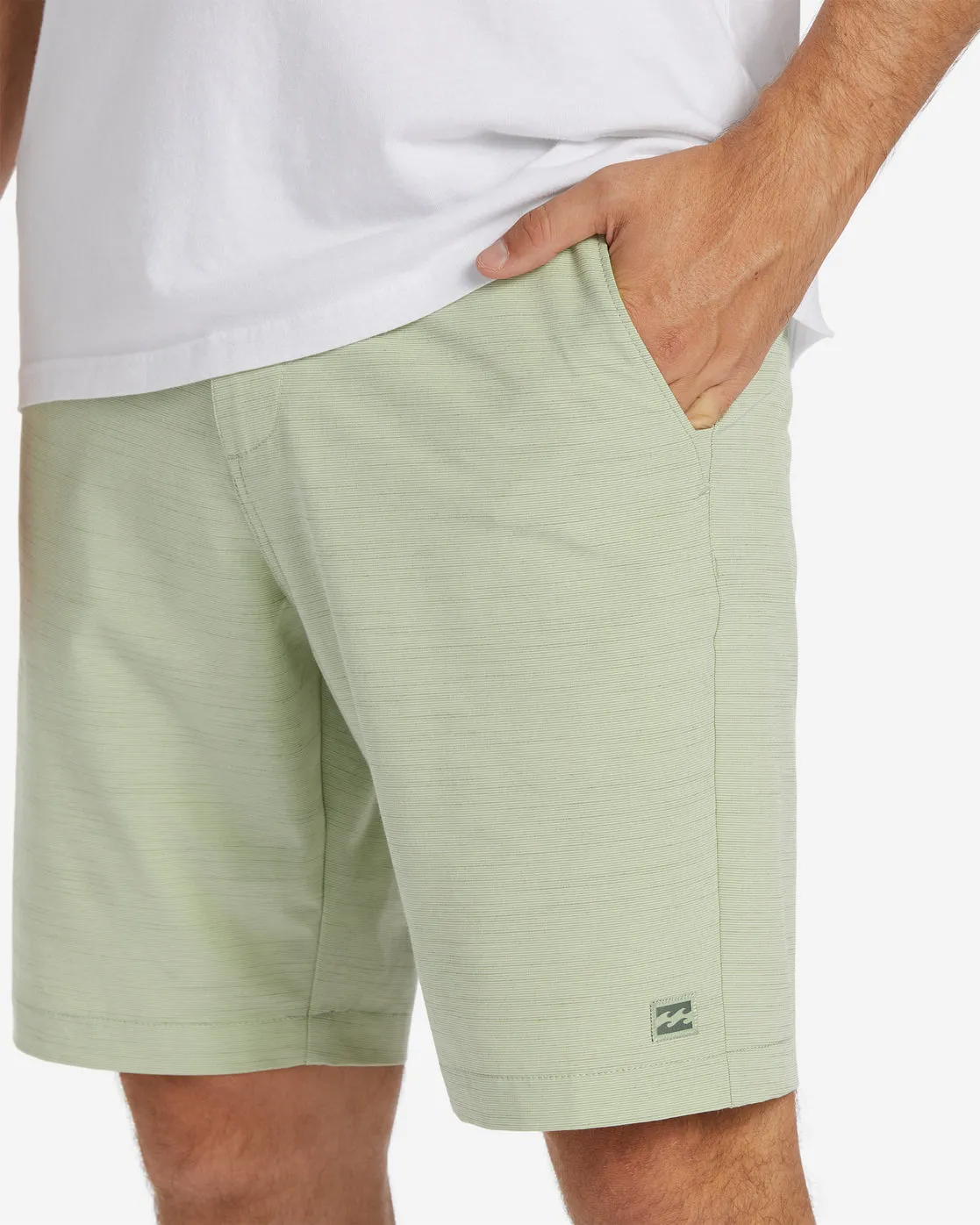 Crossfire Slub 19 Hybrid Submersible Shorts - Light Sage