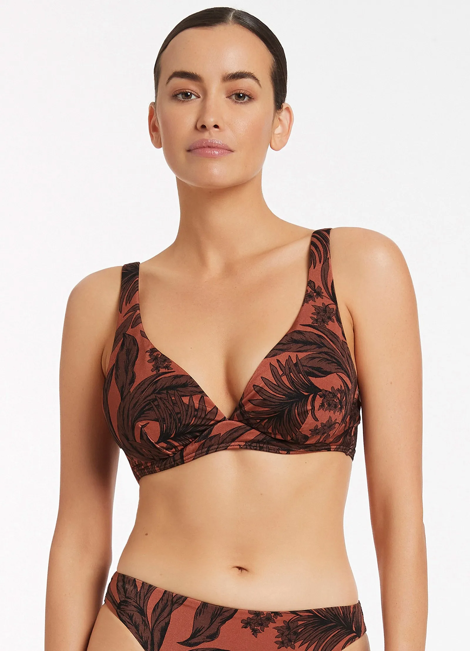 Desert Palm D_DD Underwire Top - Terracotta