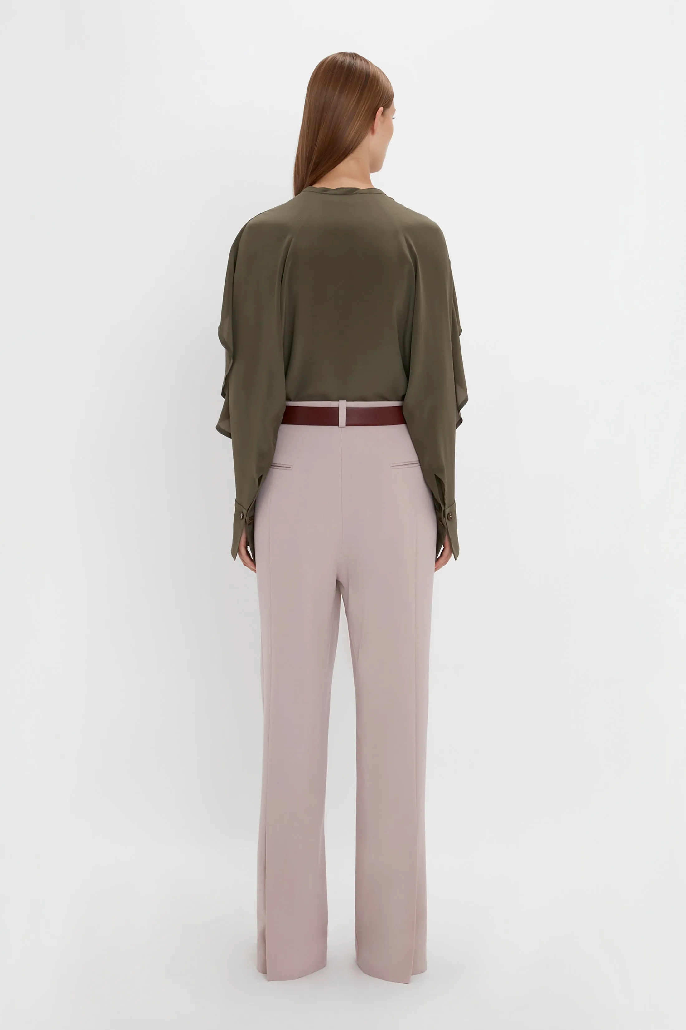 Double Pleat Trouser In Rose Quartz