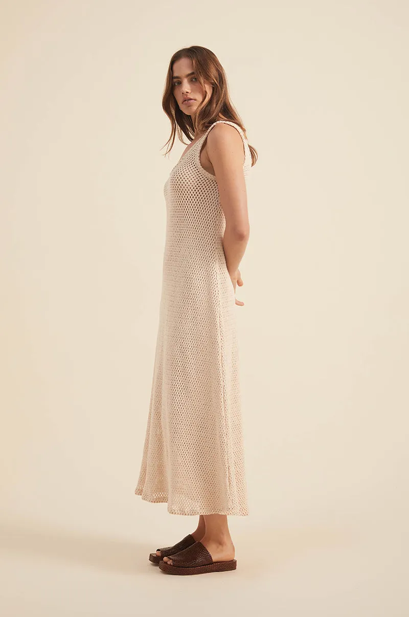 ELYSIA Midi Dress - natural cotton