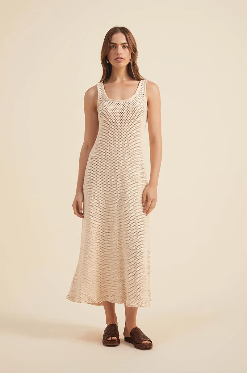 ELYSIA Midi Dress - natural cotton