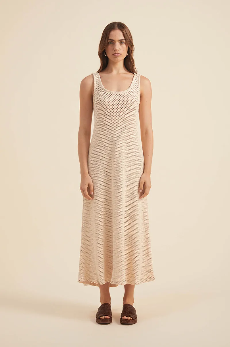 ELYSIA Midi Dress - natural cotton