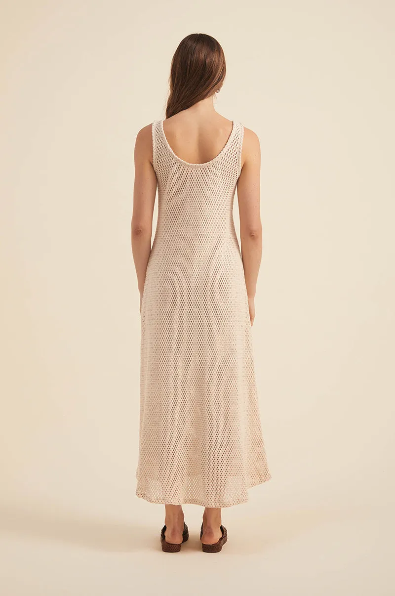 ELYSIA Midi Dress - natural cotton