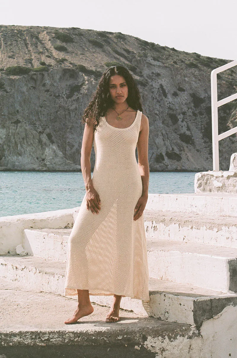 ELYSIA Midi Dress - natural cotton