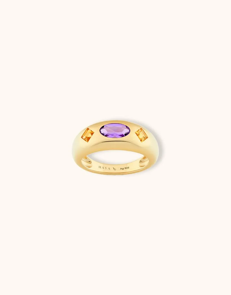 Ezra - Citrine and Amethyst Ring