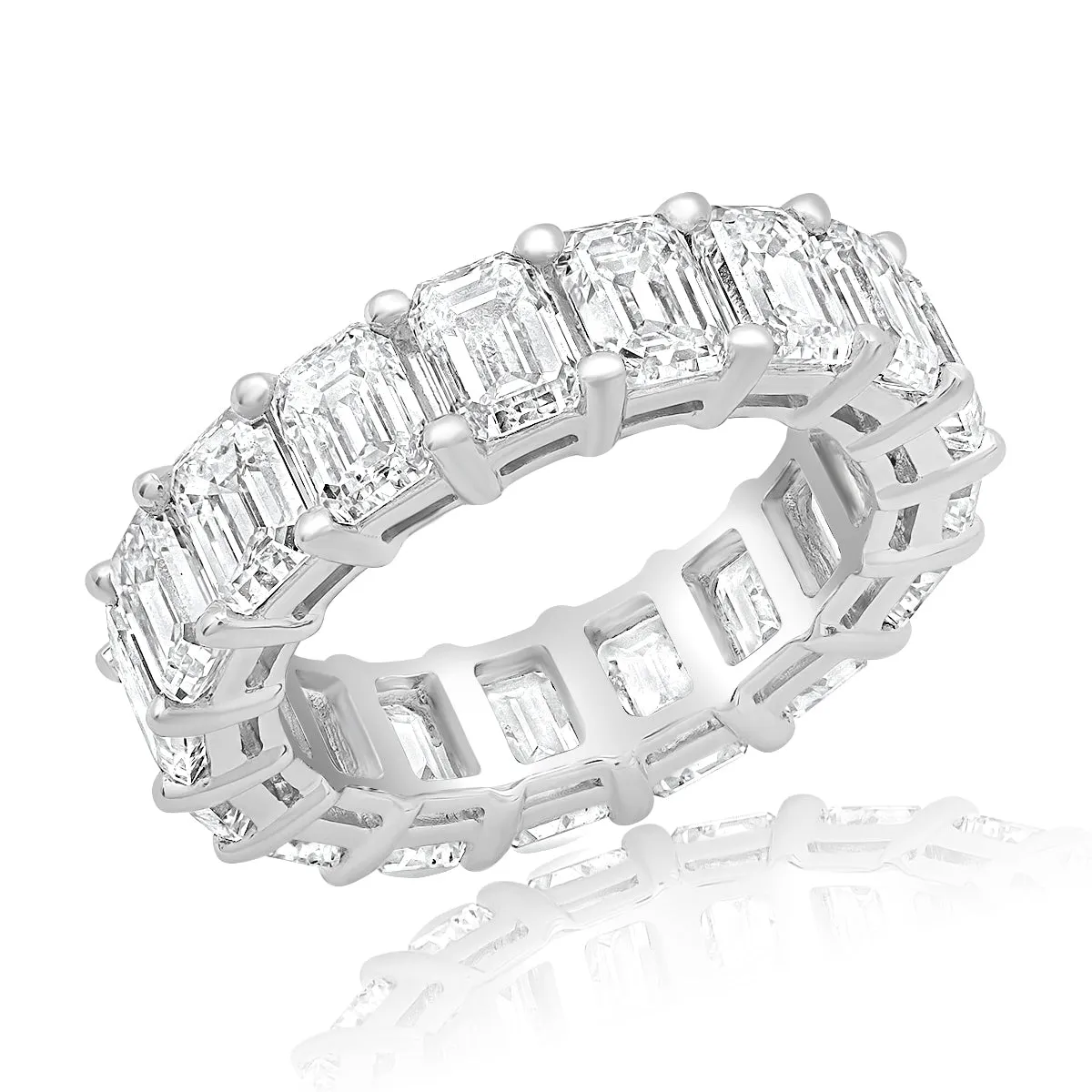 FAY 3-4 Carat Emerald Cut Diamond Eternity Band in Platinum 15 pointer VVS-VS/H-I By Mike Nekta SIZE 4-9