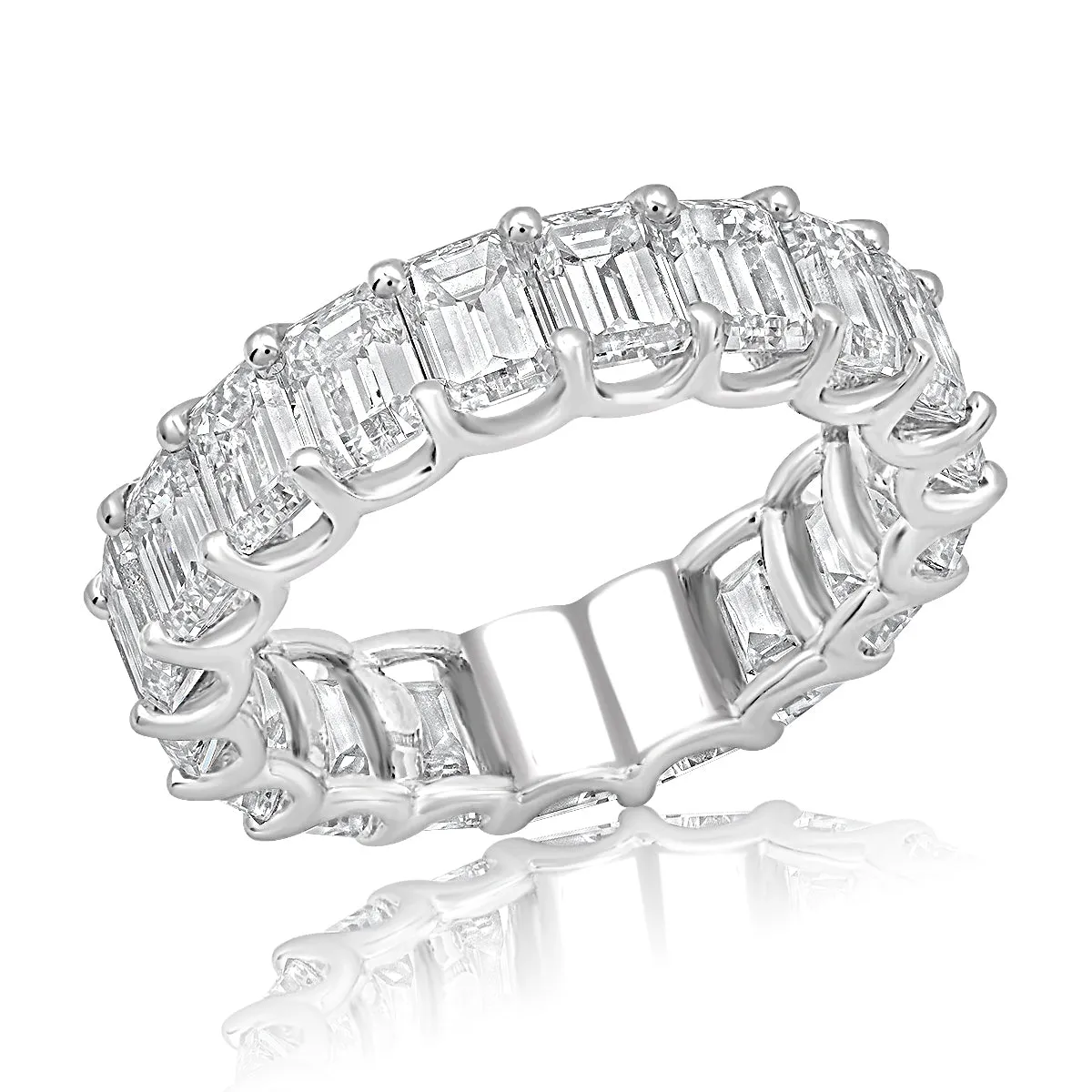 FAY 3-4 Carat Emerald Cut Diamond Eternity Band in Platinum 15 pointer VVS-VS/H-I By Mike Nekta SIZE 4-9