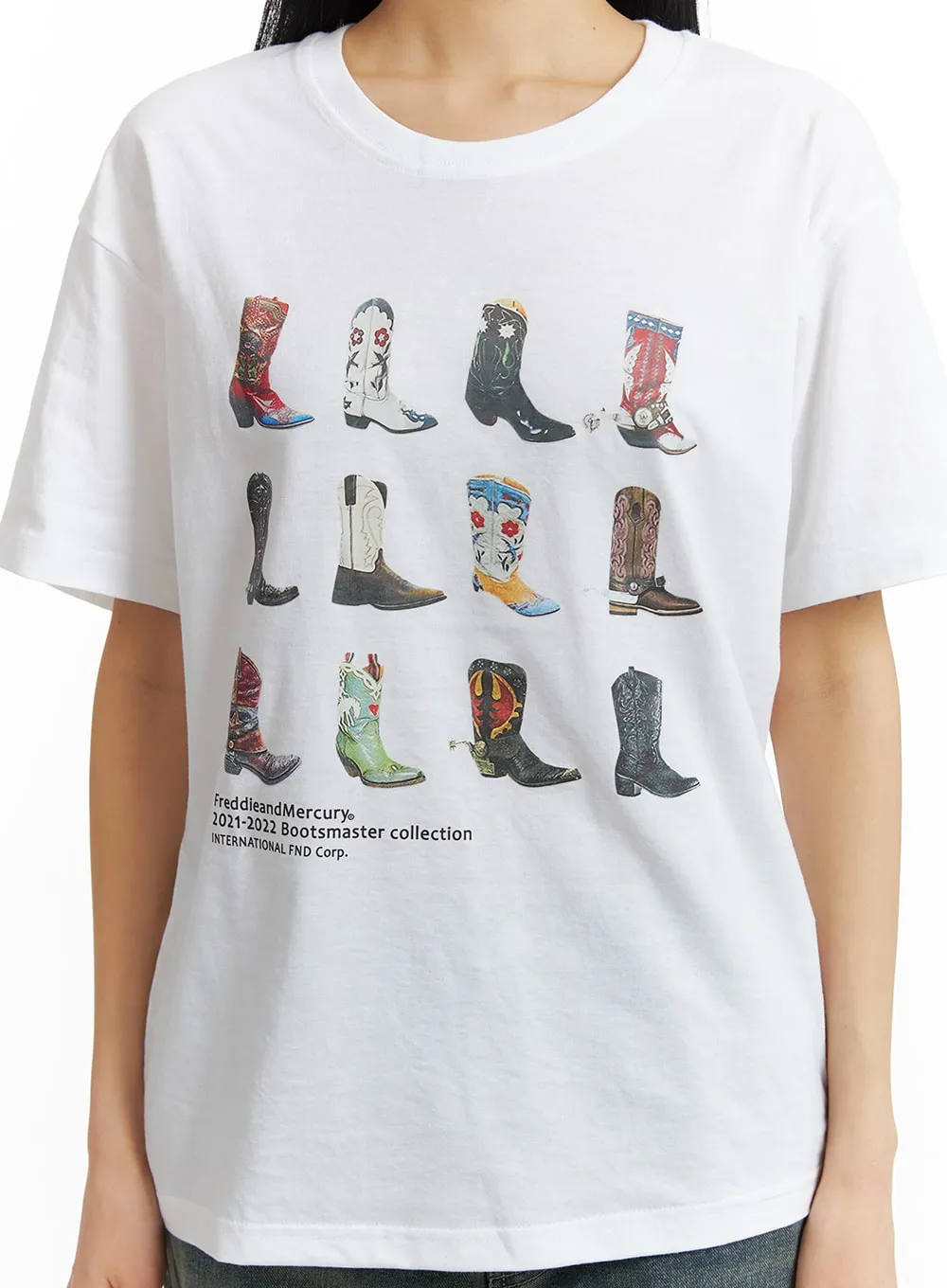 Graphic Boots Oversized T-Shirt CM407