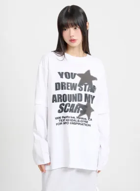 Graphic Lettering Oversized Sweatshirt CM415