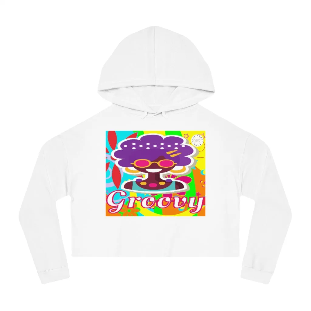 Groovy Hippie Cropped Hoodie