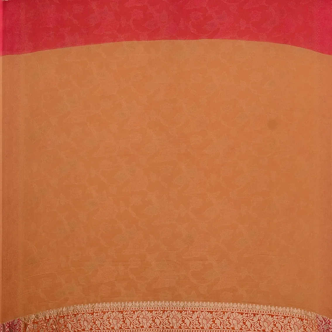 Handwoven Beige  Banarasi Georgette Saree - 388N011213DSJ