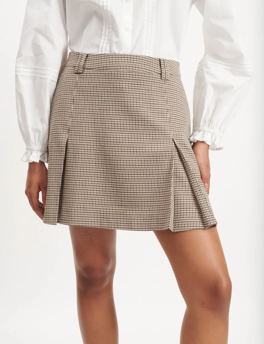 Heritage Check Box Pleated Mini Skirt